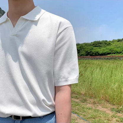 Minimal Knit Polo Shirt