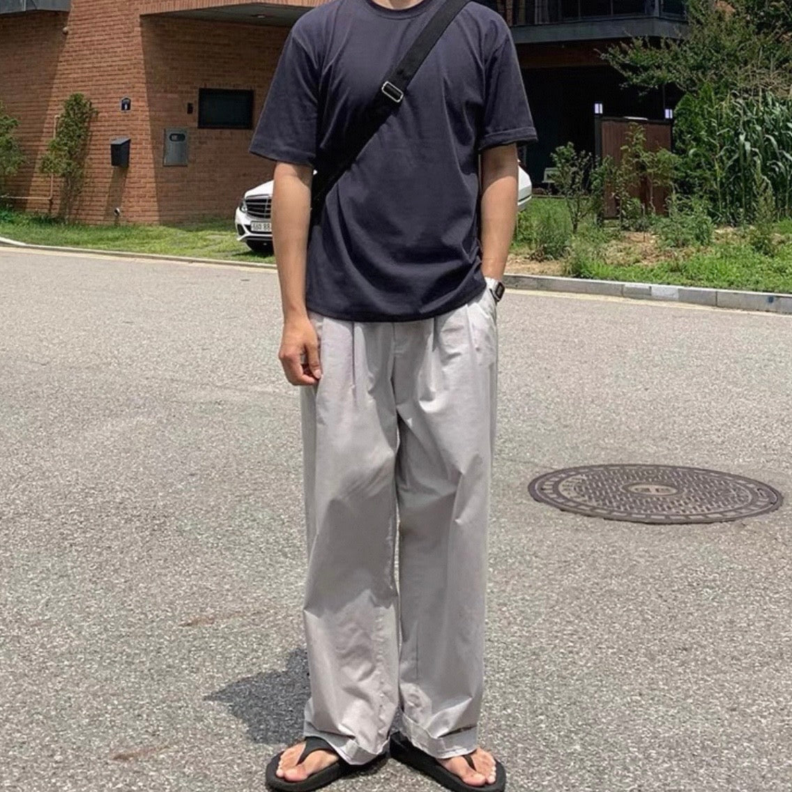 Korean Wide-Leg Sports Pants