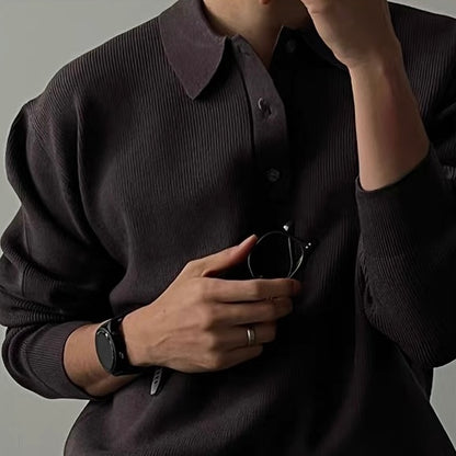 Classic Ribbed Knit Polo