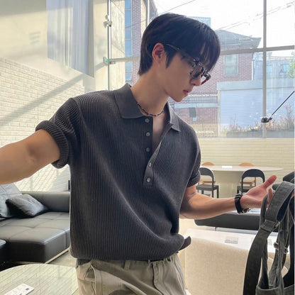 Breathable Casual Knit Polo