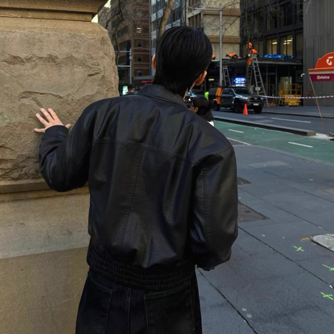 Vintage Leather Blouson Jacket