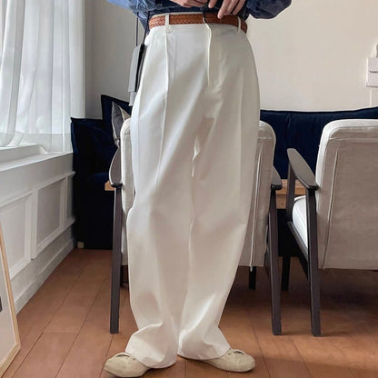 Clean Wide Tuck Pants
