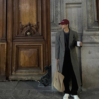 Men's Warm Wool Trench Coat