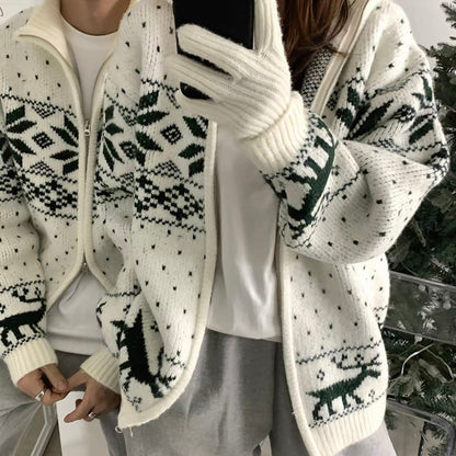 Chic Double-Zip Sweater