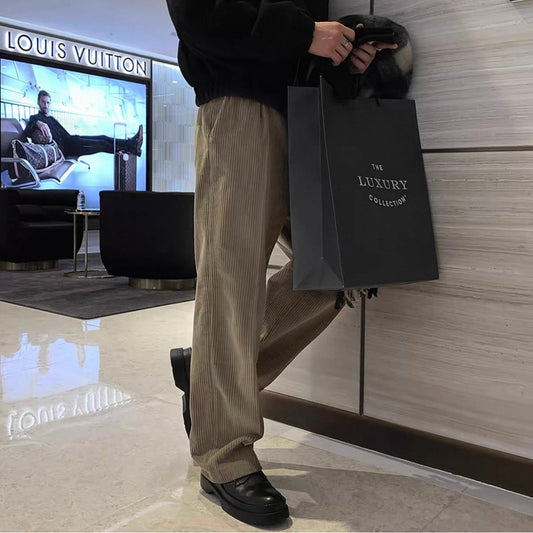 Retro Corduroy Wide-Leg Pants