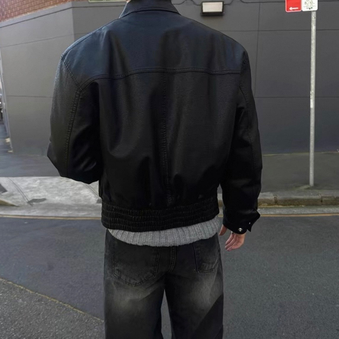 Vintage Leather Blouson Jacket