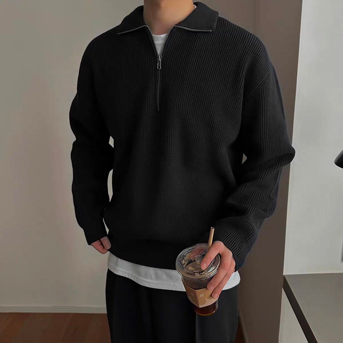 Men's Half Zip Sense Knit