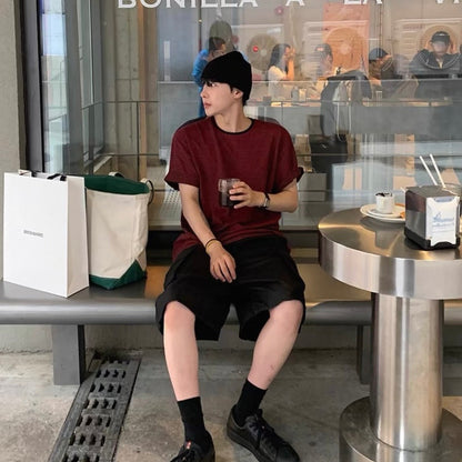 Loose Striped Round Neck T-Shirt