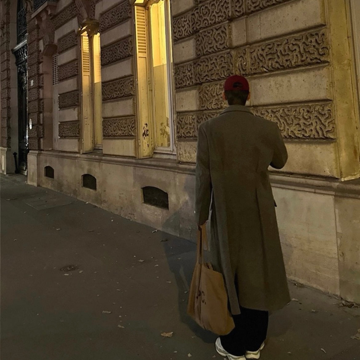 Men's Warm Wool Trench Coat