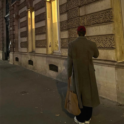 Men's Warm Wool Trench Coat