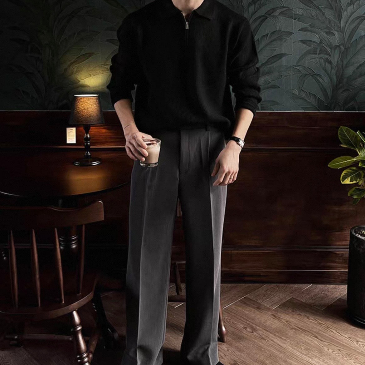 Lazy Half-Zip Knit Sweater