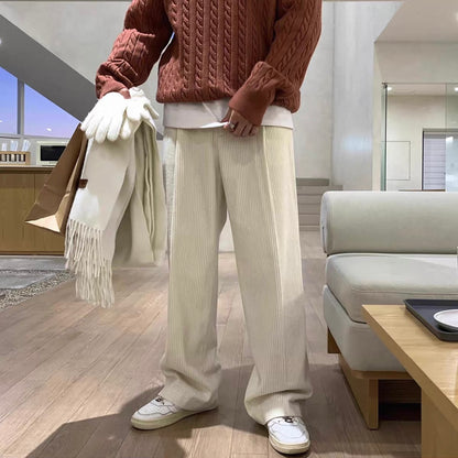 Retro Corduroy Wide-Leg Pants