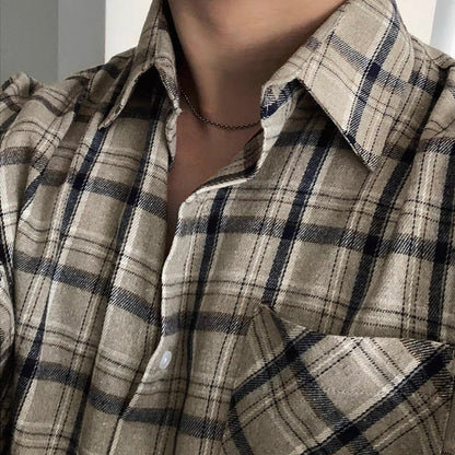 Retro Plaid Casual Shirt