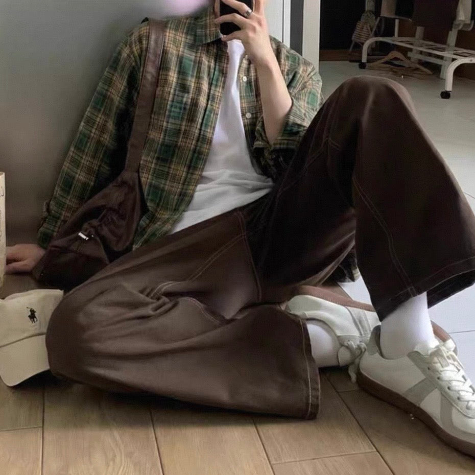 Retro Green Plaid Shirt