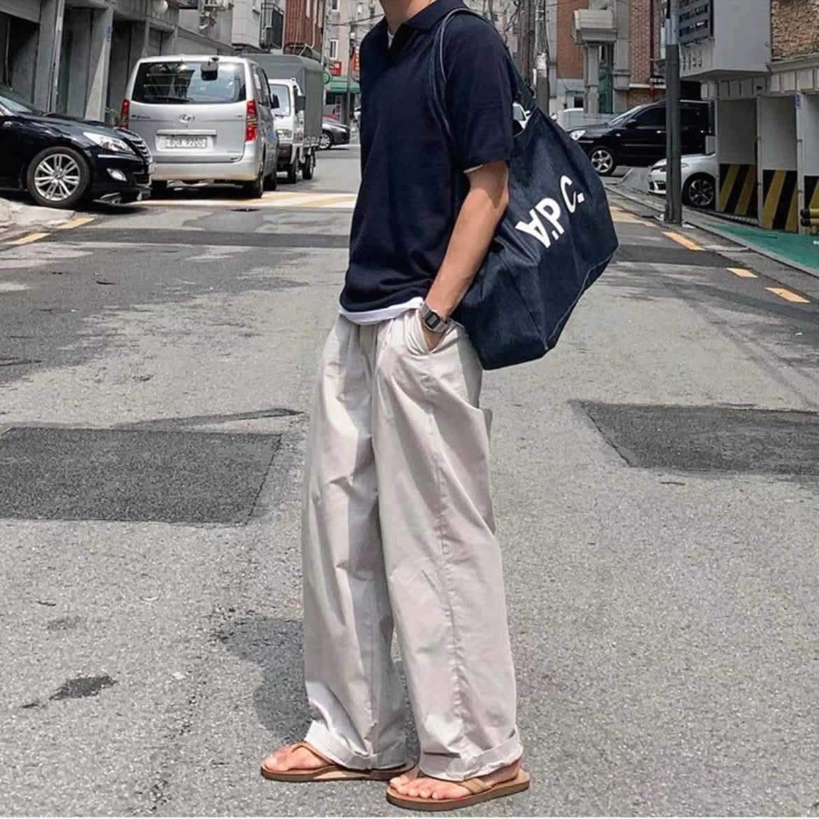 Korean Wide-Leg Sports Pants