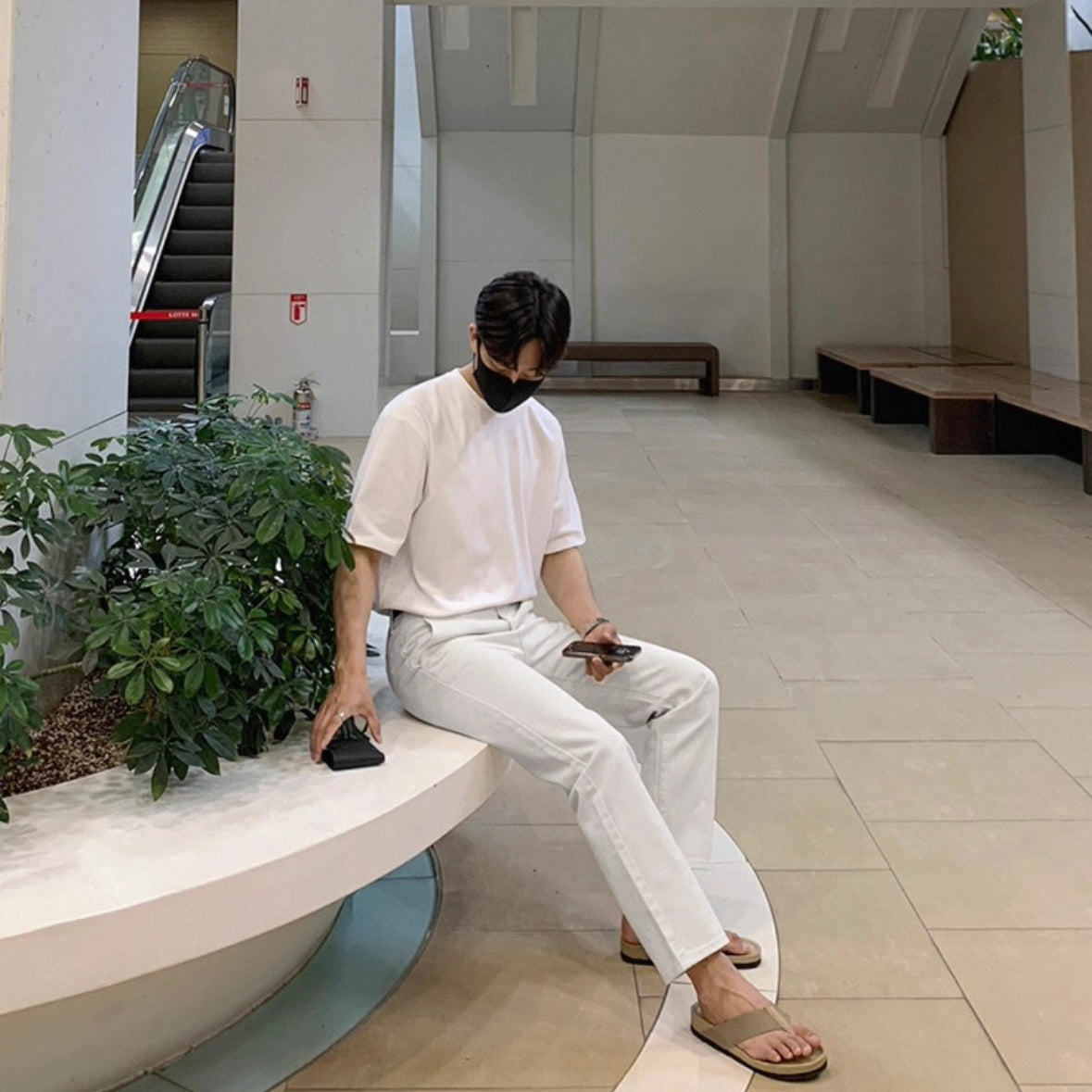 Korean Style White Jeans