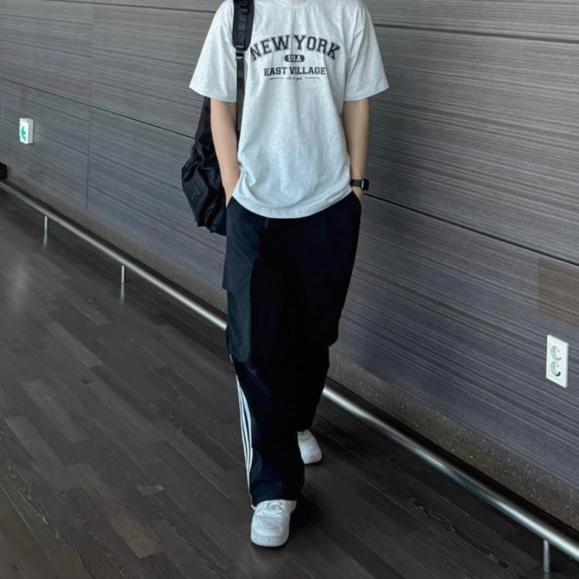 Striped Wide-Legged Casual Pants