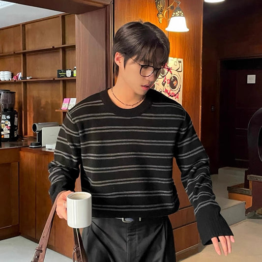 Fine Stripe Knit Sweater