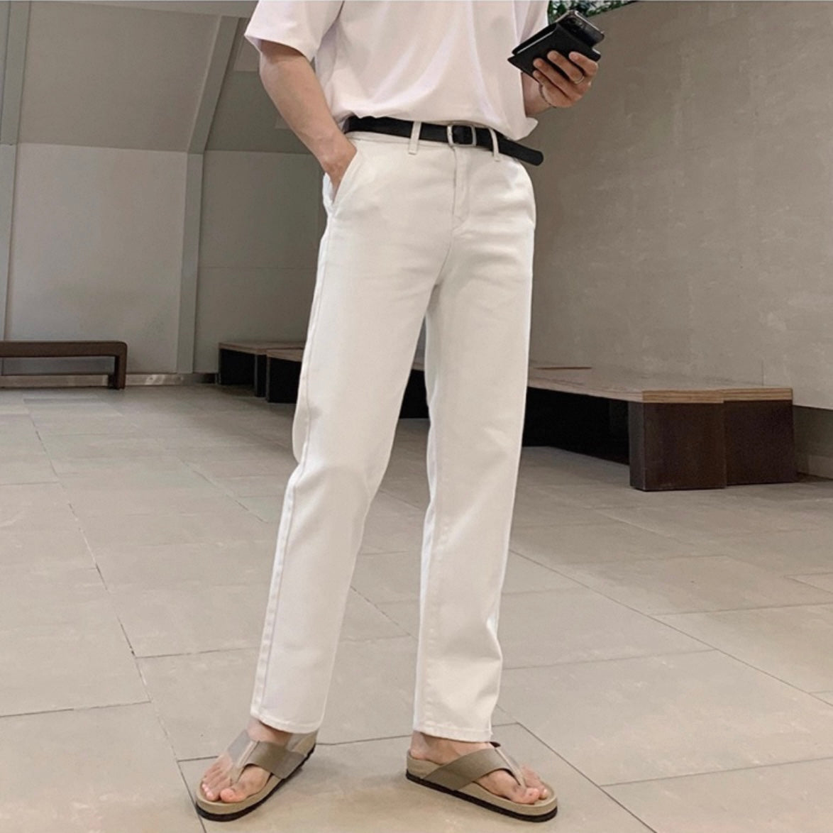 Korean Style White Jeans