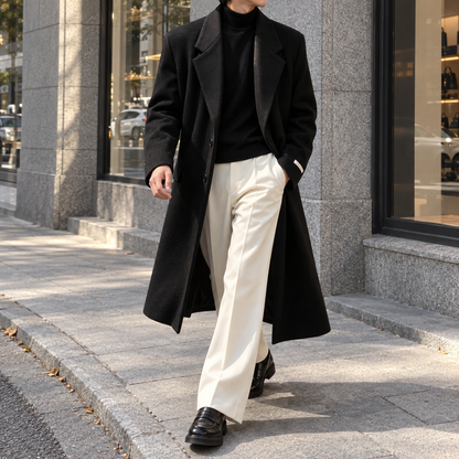 Tweed trench coat
