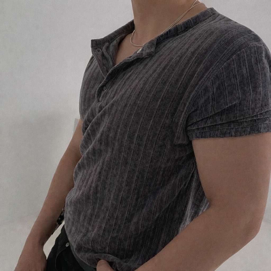 Slim Fit Henry Collar T-Shirt