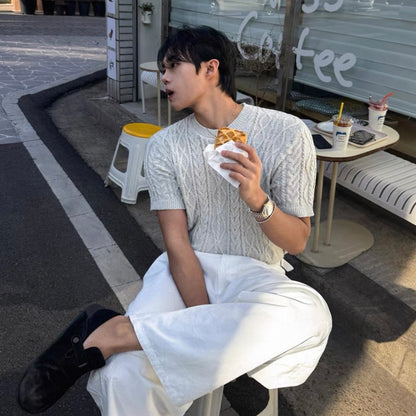 Loose Summer Knit T-Shirt