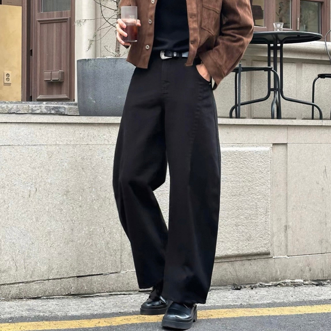 Wide Straight Slacks