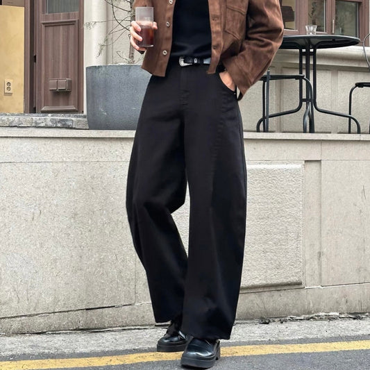 Wide Straight Slacks