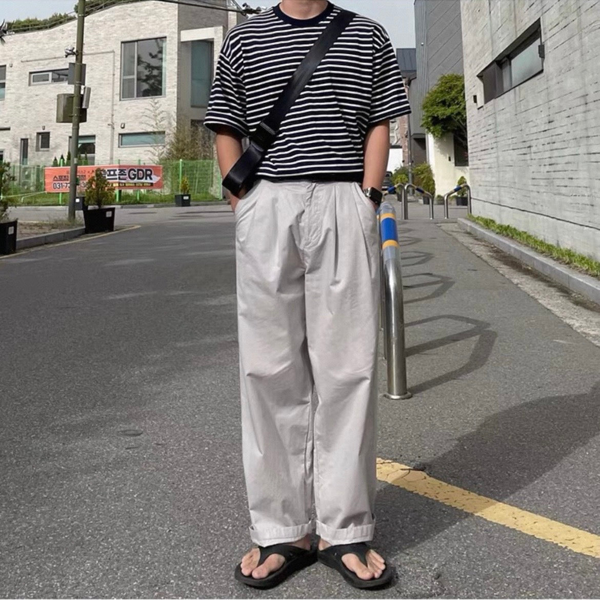 Korean Wide-Leg Sports Pants