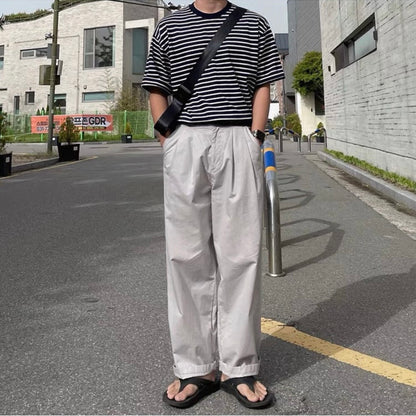 Korean Wide-Leg Sports Pants