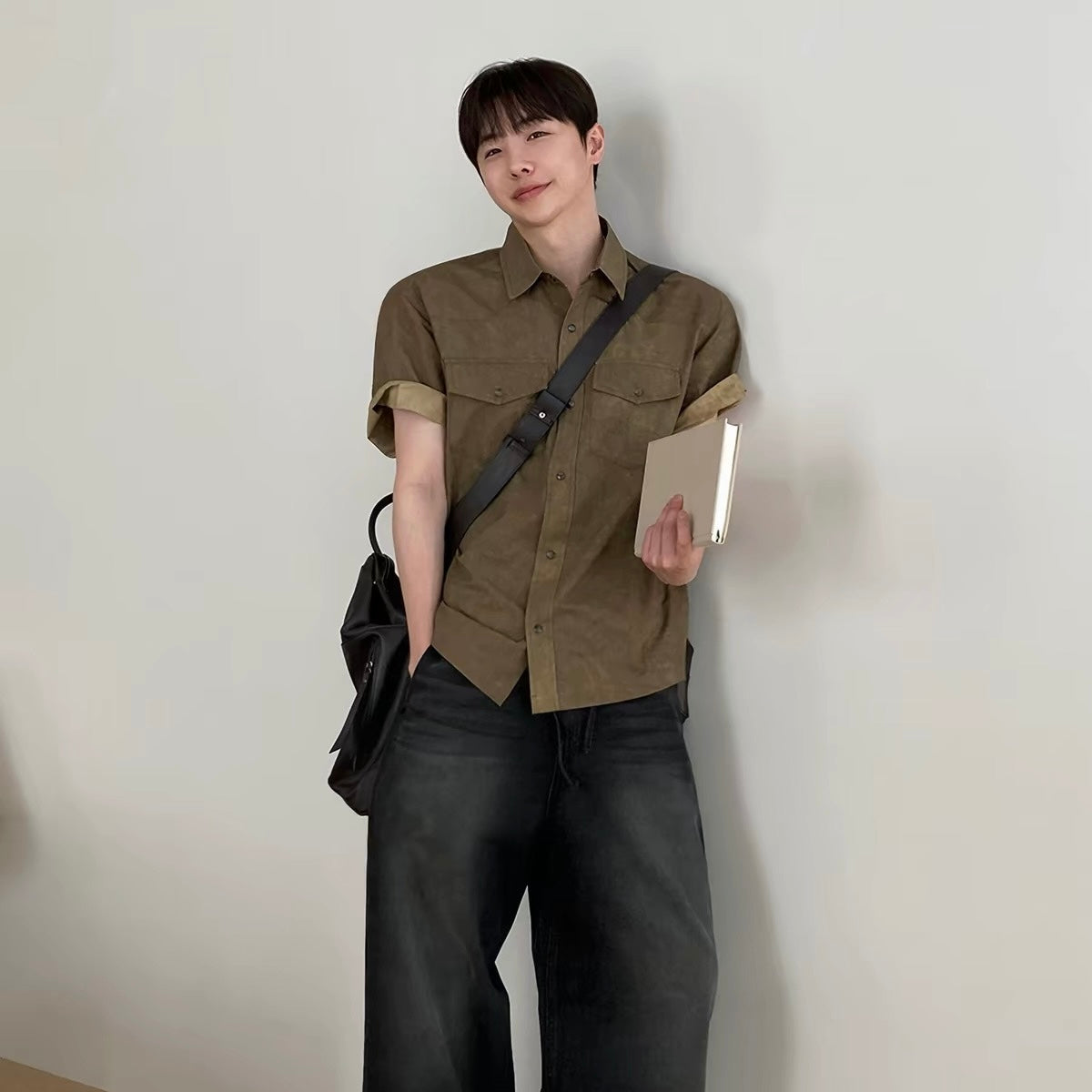 Retro Workwear Short-Sleeve Shirt