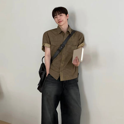 Retro Workwear Short-Sleeve Shirt