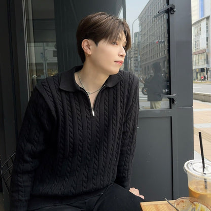 Model Zip Knit Sweater
