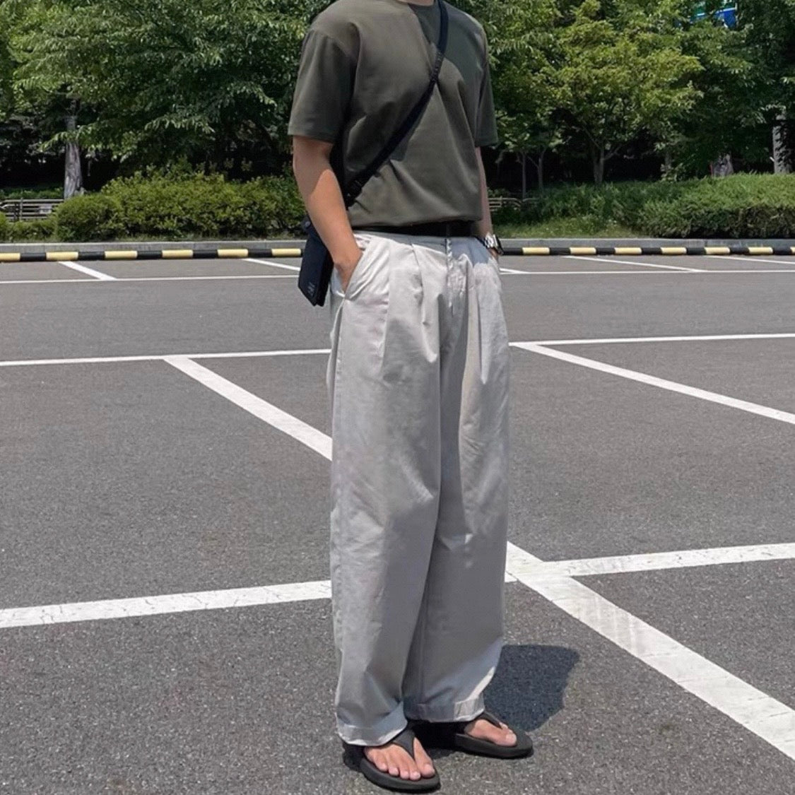 Korean Wide-Leg Sports Pants