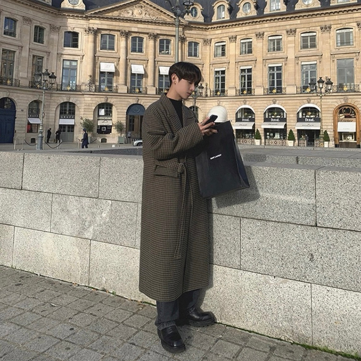 Korean Tweed Windbreaker Jacket