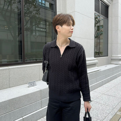 Model Zip Knit Sweater