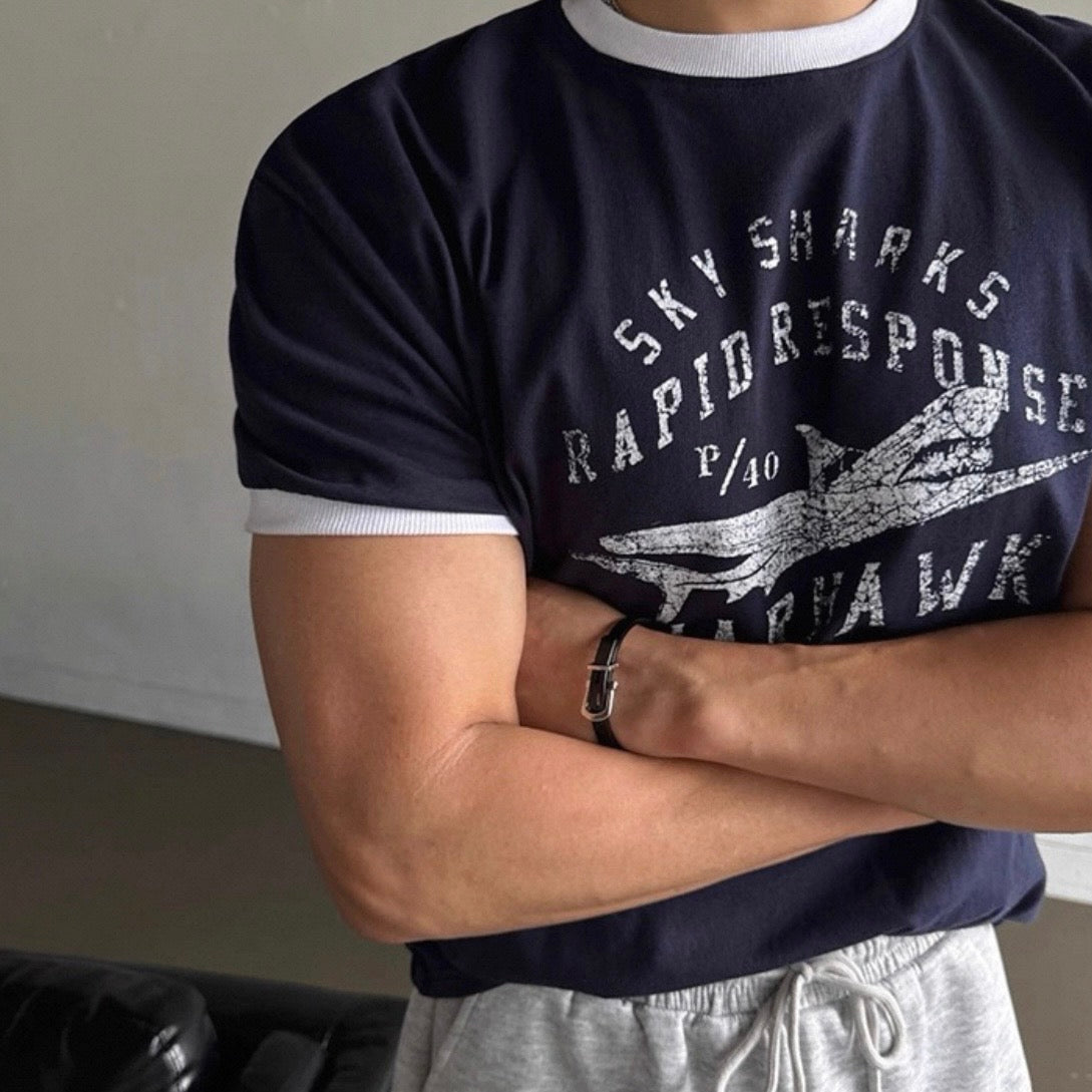 Retro Color Block T-Shirt