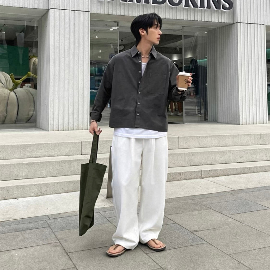 Relaxed Drape Wide Pants