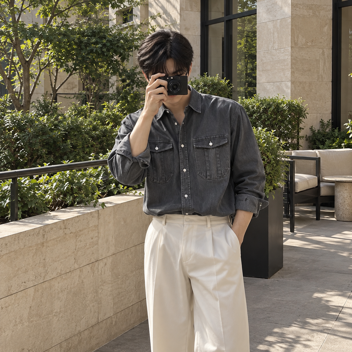 Fall Design Sense Lapel Shirt