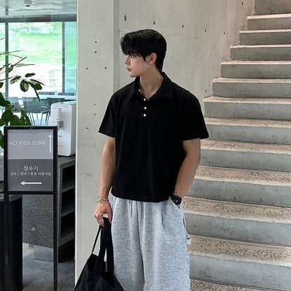 Minimalist Solid Polo Shirt