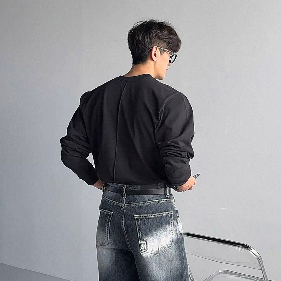Minimal Line Long Sleeve T-Shirt