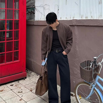 Minimal Collarless Blouson