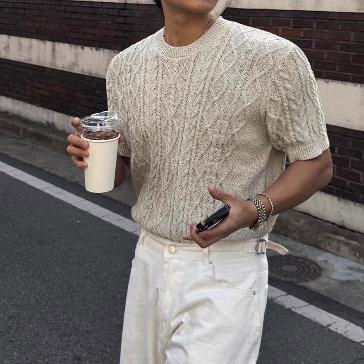 Loose Summer Knit T-Shirt