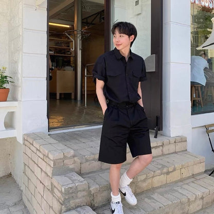 Vintage Casual Short-Sleeve Shirt