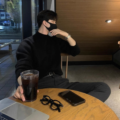 Men's Knit Turtleneck Sweater