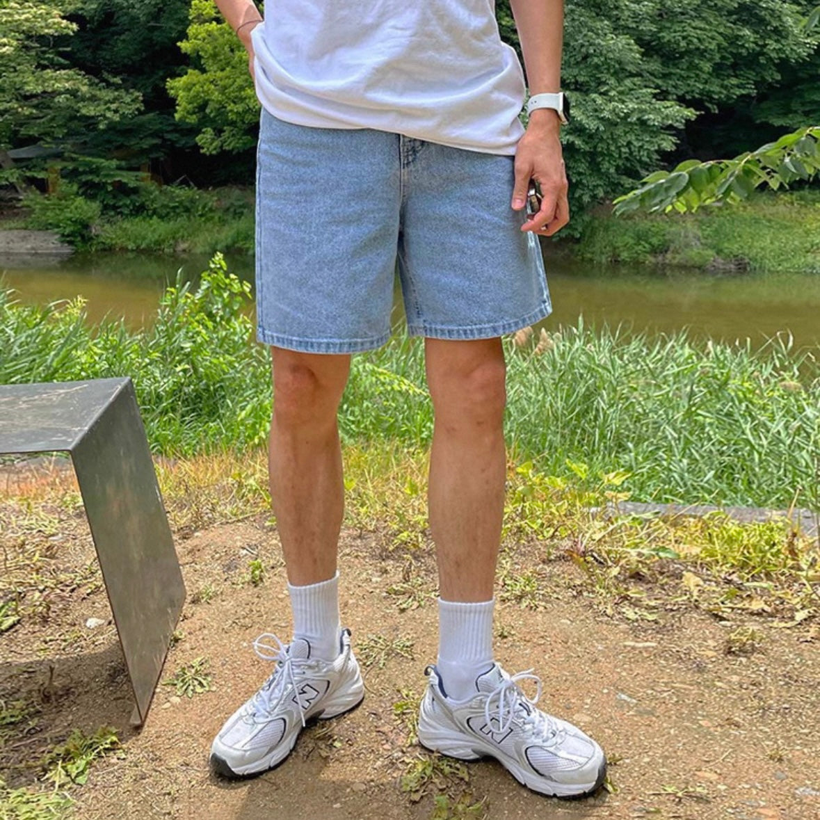 Retro Loose Denim Shorts