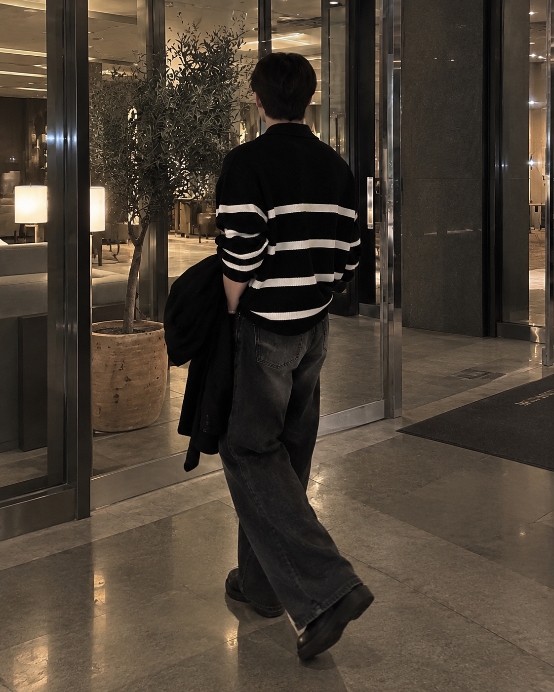 Half-zip knit sweater