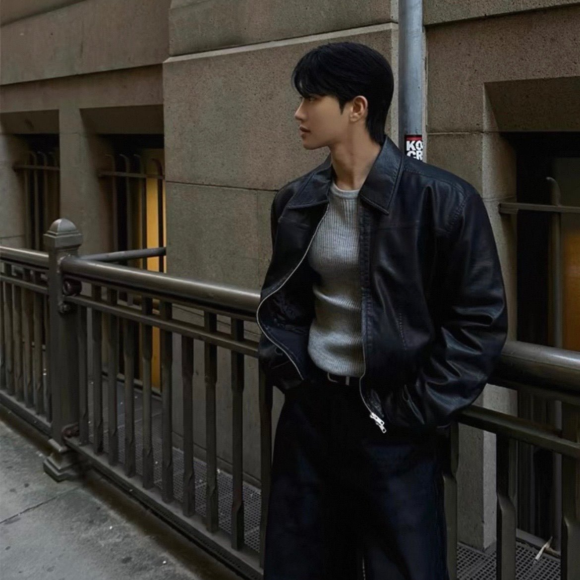 Vintage Leather Blouson Jacket