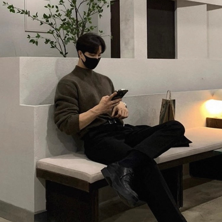 Men's Knit Turtleneck Sweater