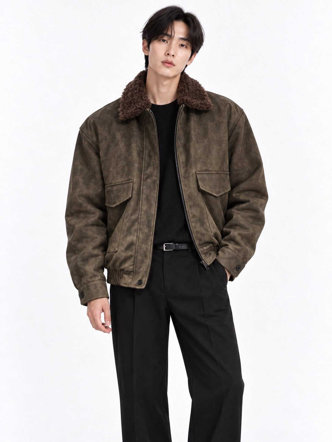 Retro Grunge Suede Jacket